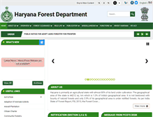 Tablet Screenshot of haryanaforest.gov.in